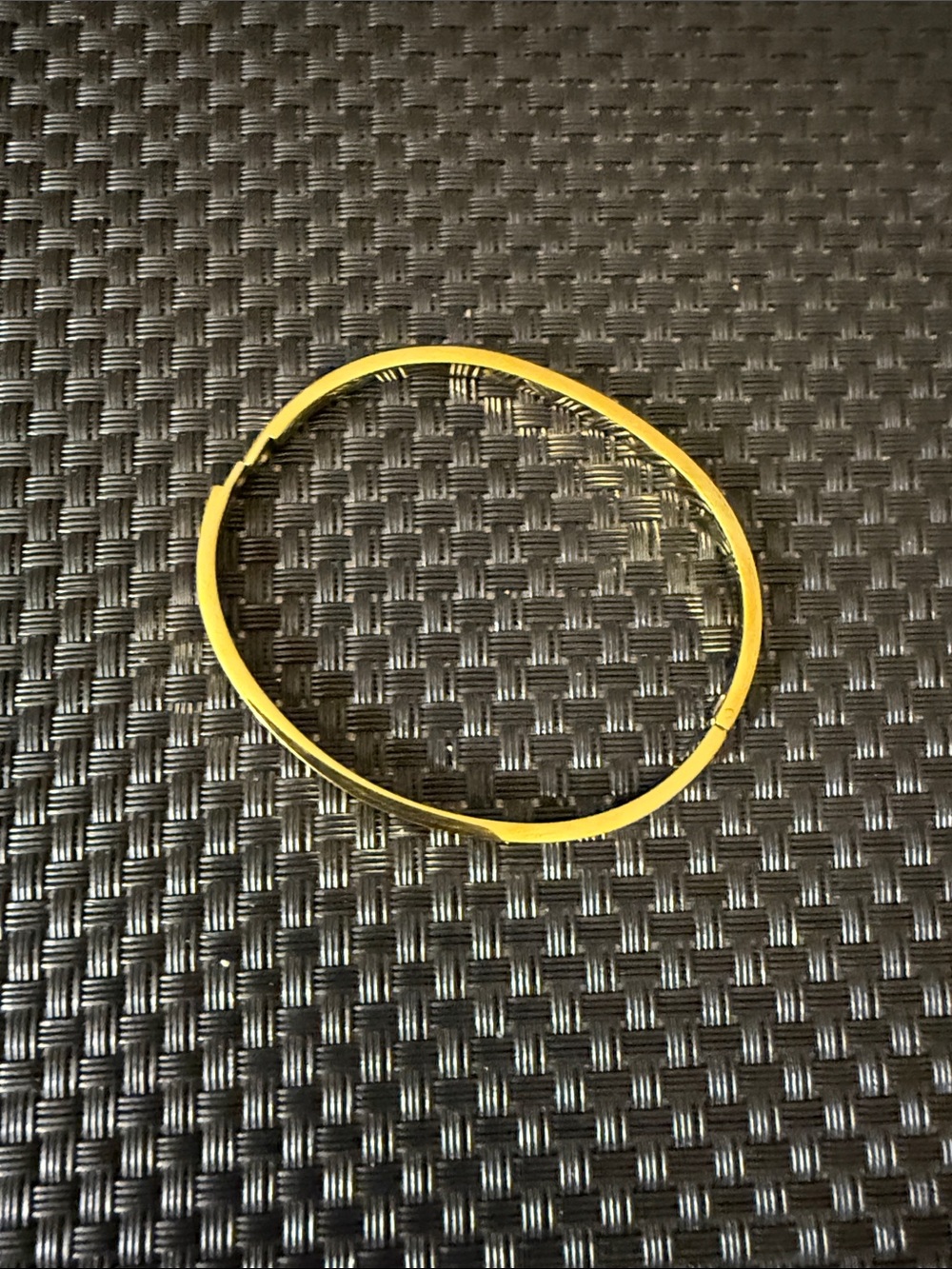Yellow Slim Metal Bangle Bracelet - Women's Accessory